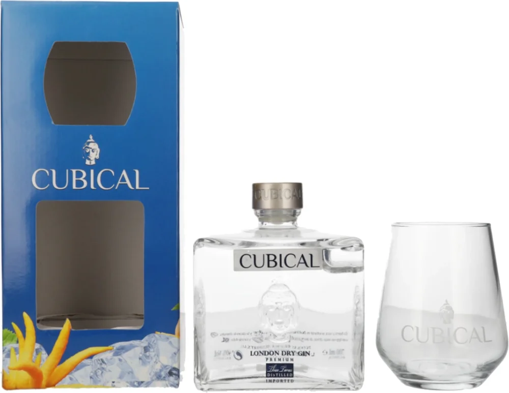 Gin Cubical Premium + čaša + GB 0,7 l