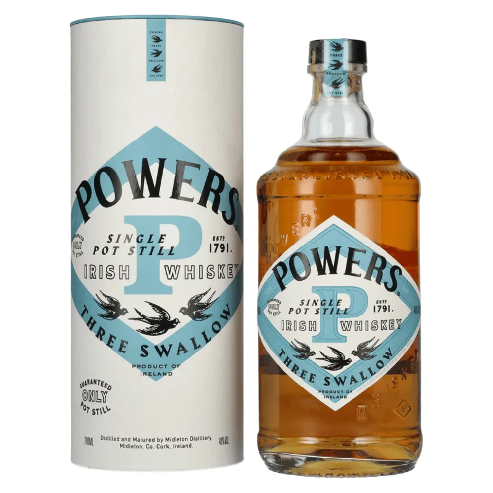 Irski viski Powers THREE SWALLOW Single Pot Still + GB 0,7 l