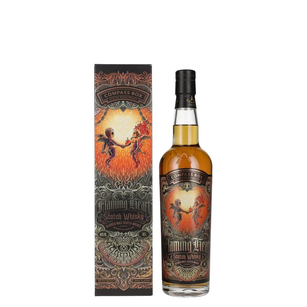 Scotch Whisky Compass Box FLAMING HEART Blended Malt Limited Edition 2022 + GB 0,7 l