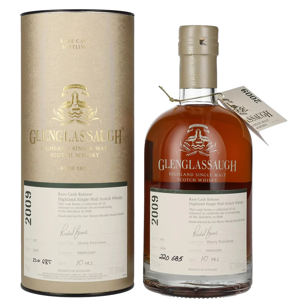 Škotski viski Glenglassaugh 10 Years Old RARE CASK RELEASE 2009 Sherry Puncheon Batch + GB 0,7 l