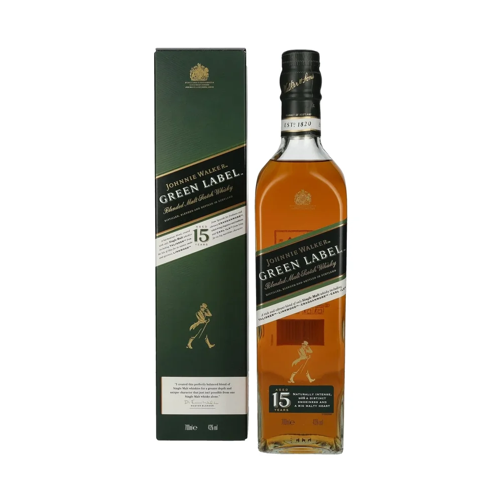 Scottish whisky Johnnie Walker Green Label 15 Years Old + GB 0,7 l