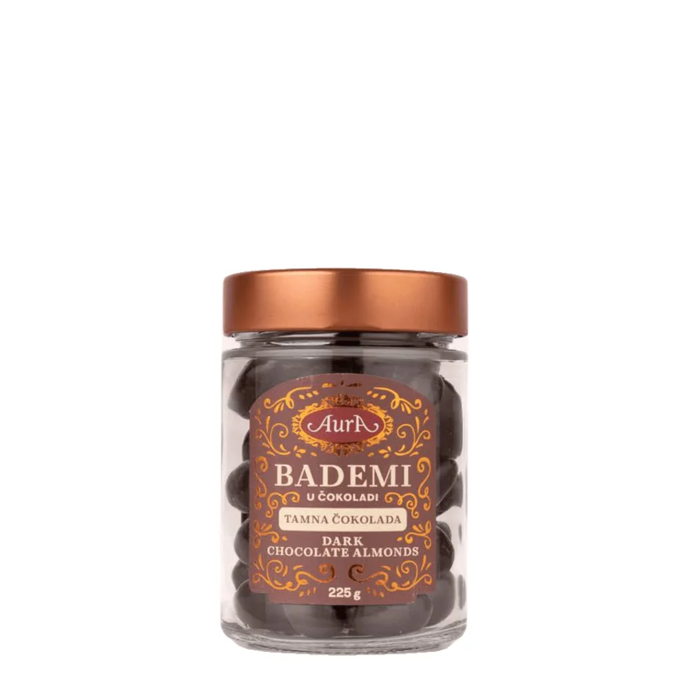 Bademi u tamnoj čokoladi Aura 225 g