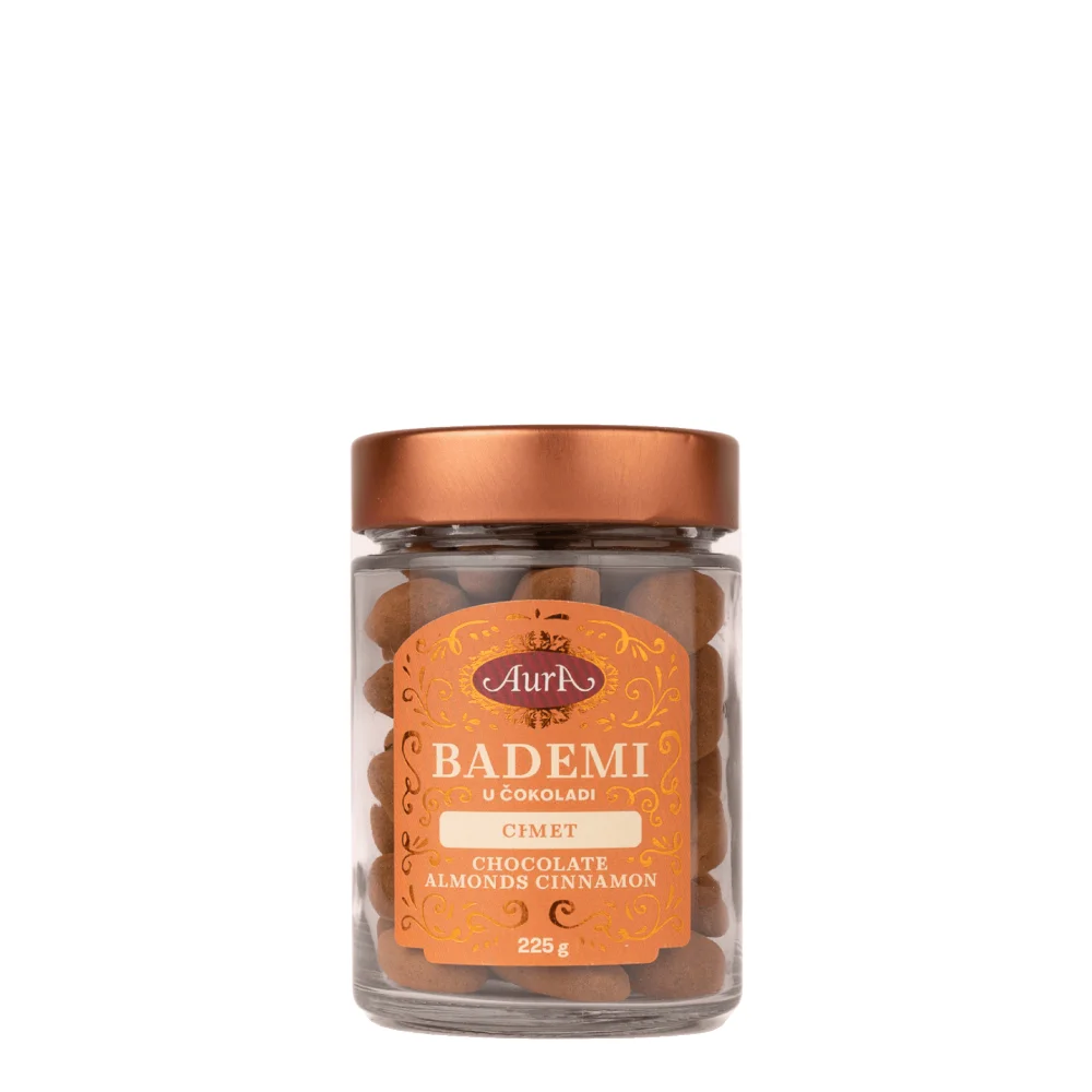 Bademi u čokoladi s okusom cimeta Aura 225 g
