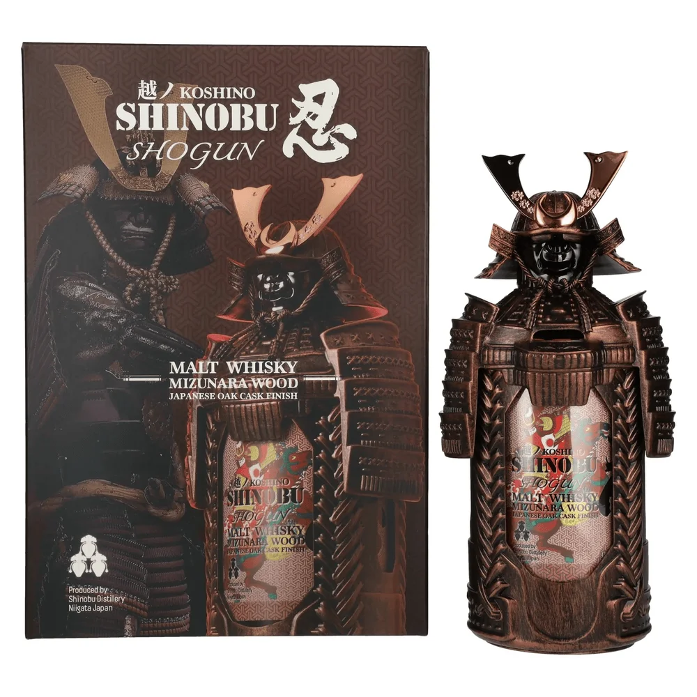 Japanski Whisky The Shinobu SHOGUN Malt Mizunara Wood Oak Cask Finish + GB 0,7 l