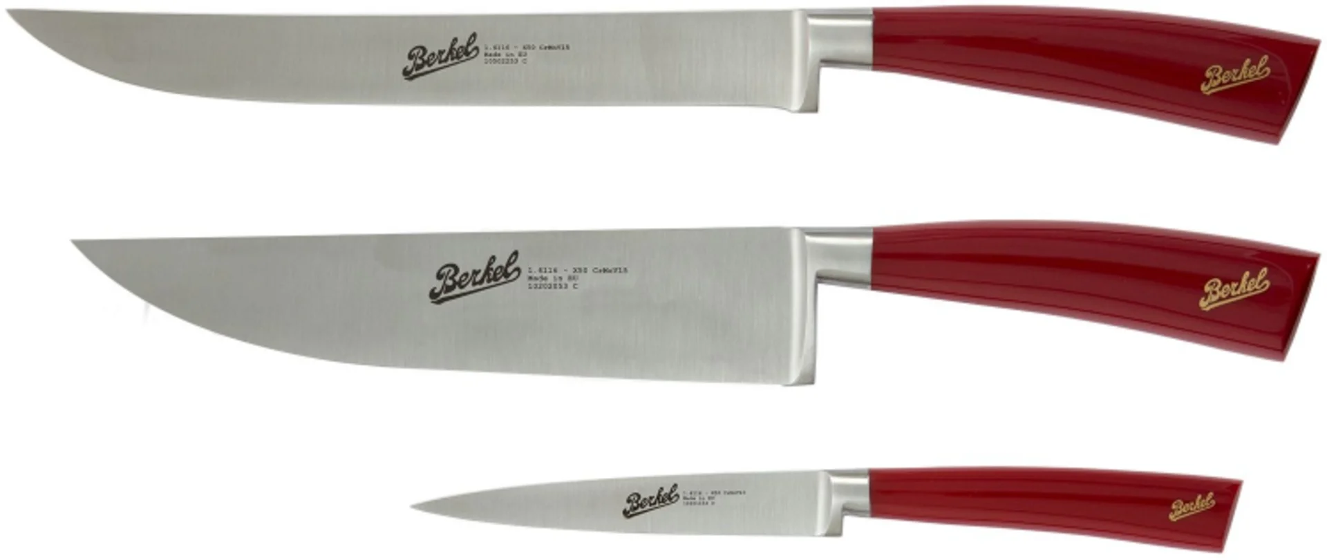 Berkel Set 3 knives Elegance chef Set Red