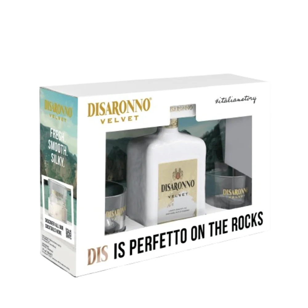 Liker Velvet Disaronno + 2 čaše 0,7 l