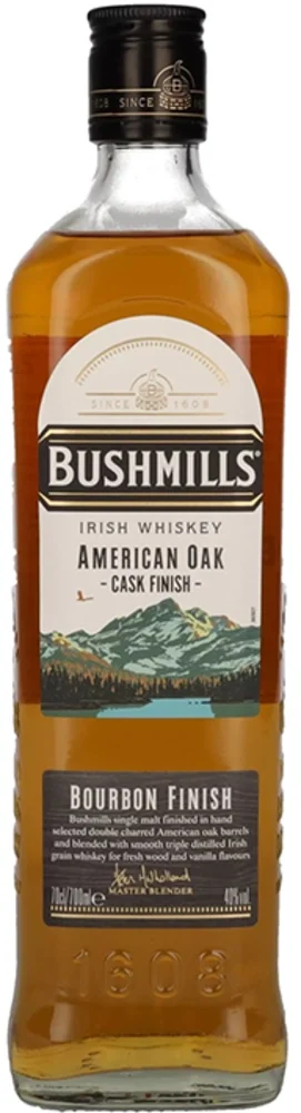 Irish whisky Bushmills American oak bourbon finish 0,7 l