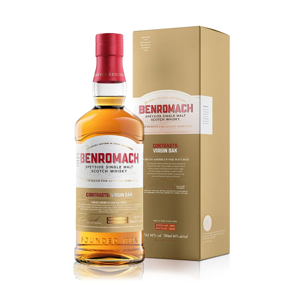 Scotch whisky Benromach Virgin oak cask Single Malt + GB 0,7 l