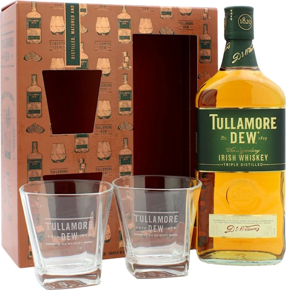 Irski viski Tullamore Dew + 2 čaše GB 0,7 l