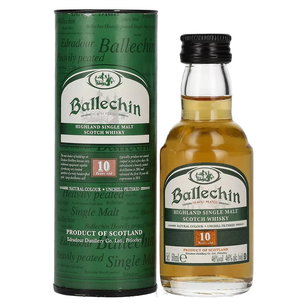 Škotski viski Edradour Ballechin 10y Single Malt + GB miniaturka 0,05 l