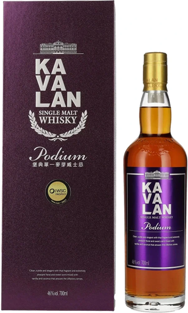 Tajvanski viski PODIUM Single malt Kavalan + GB 0,7 l