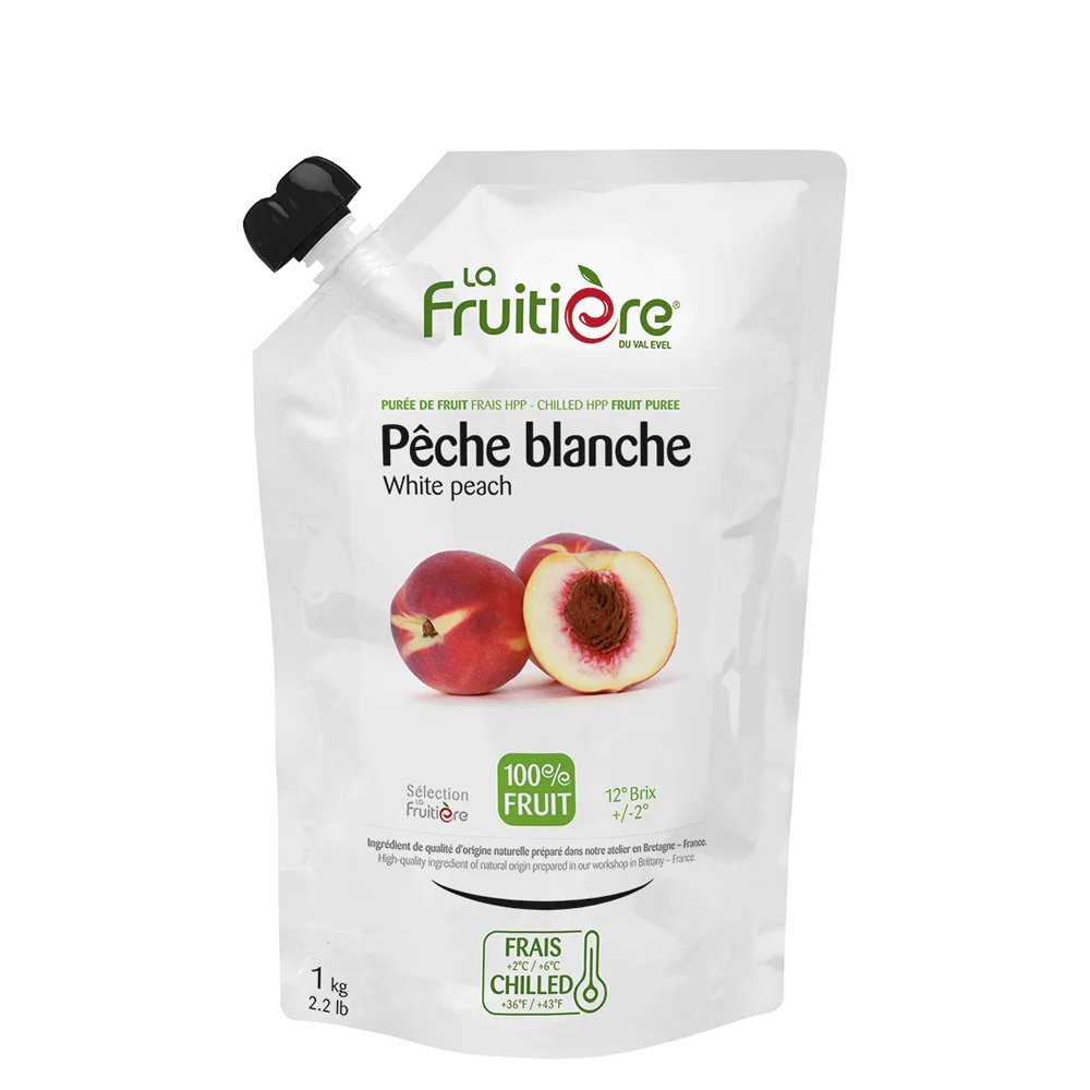 Svježi voćni pire Bijela breskva 100% La Fruitiere 1 kg