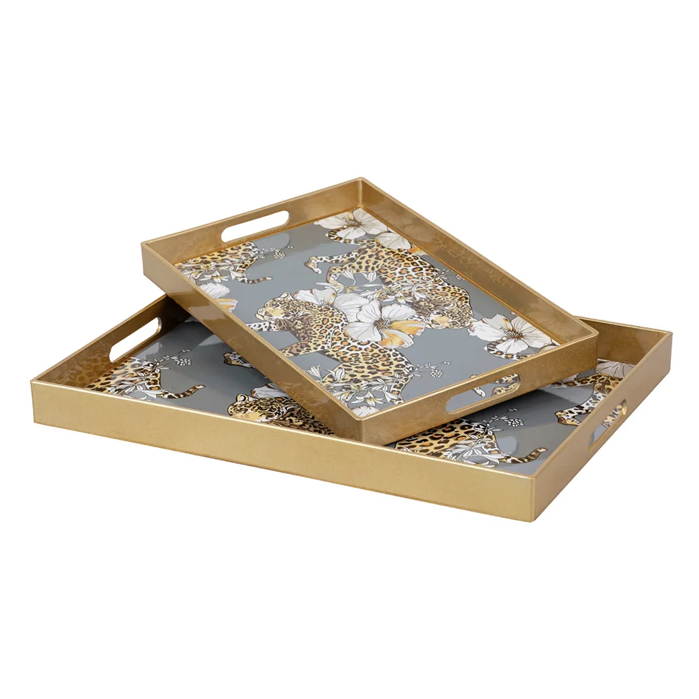 SET 2x Pladanj Leopard 48x35x4 + 40x26x4 cm