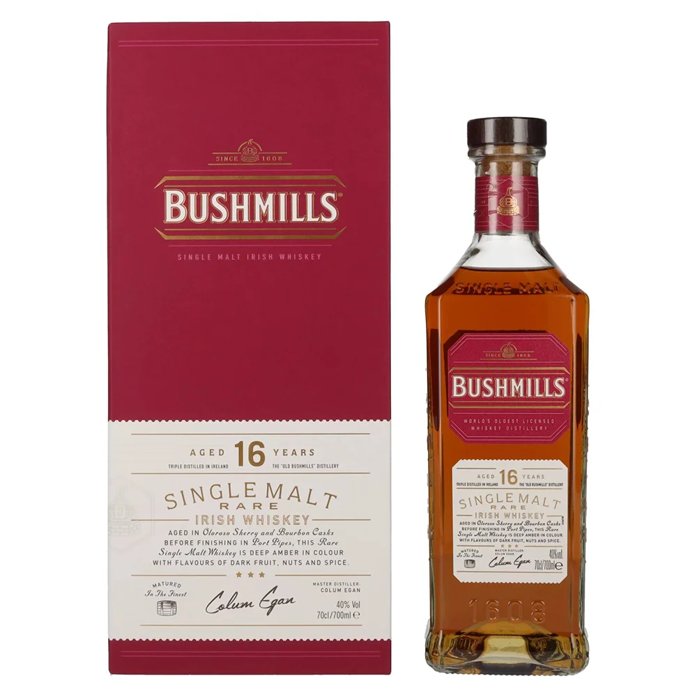 Irski viski Bushmills 16 Y + GB 0,7 l