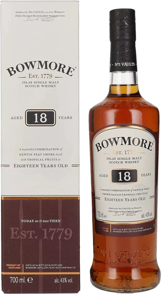 Škotski viski Bowmore 18yo Single Malt + GB 0,7 l
