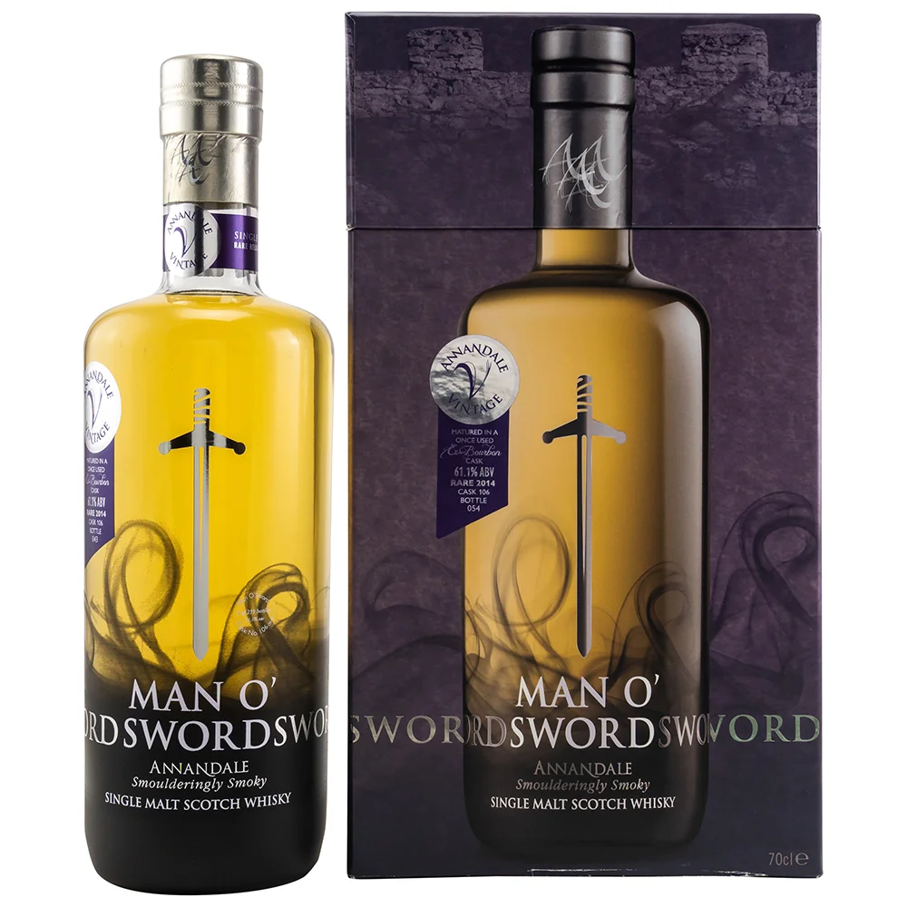 Scotch Whisky Man O'Sword 2014 Rare Vintage Ex-Bourbon Single Malt + GB 0,7 l