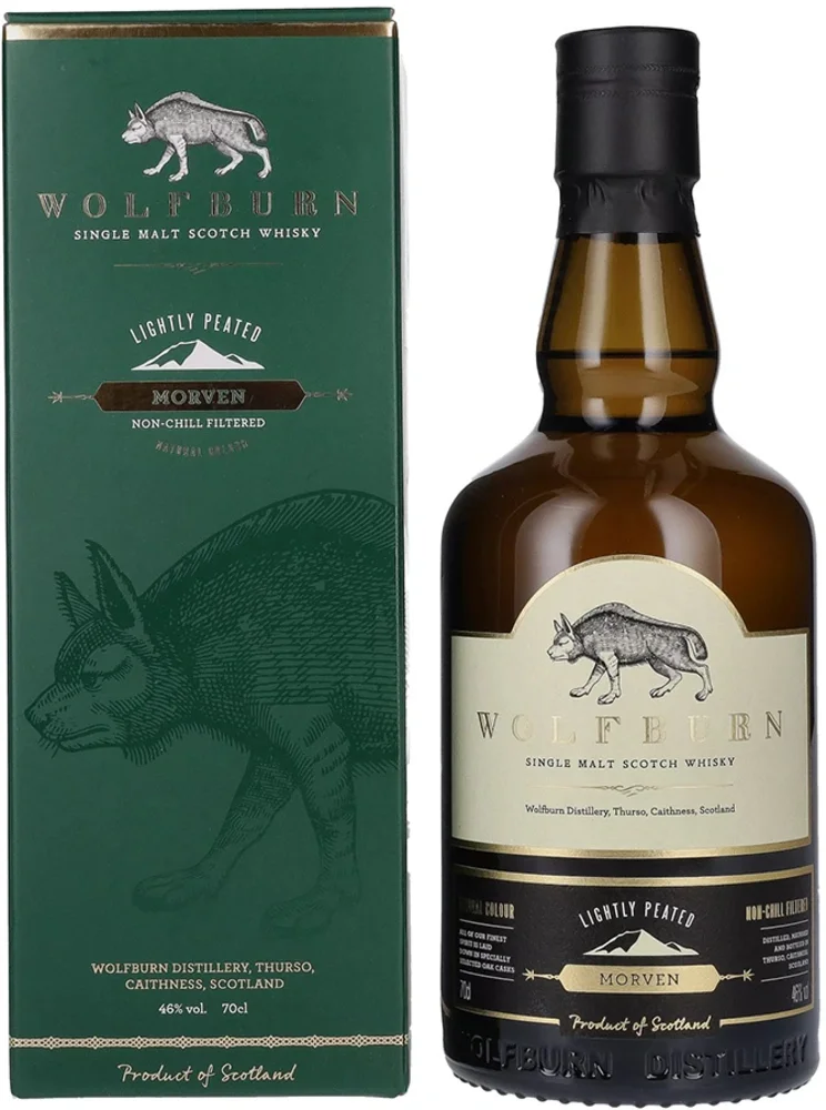 Škotski viski Wolfburn Morven Single Malt + GB 0,7 l