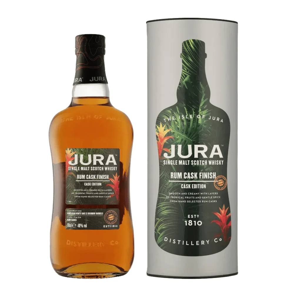 Scotch whisky Jura Rum Cask Finish + GB 0,7 l