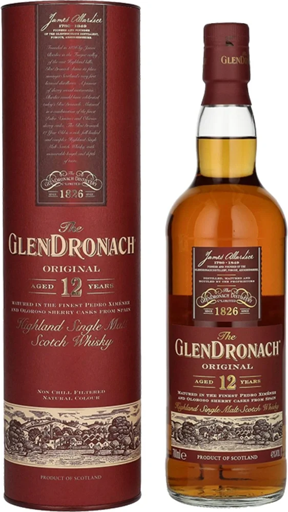 Škotski viski Glendronach 12YO + GB 0,7 l