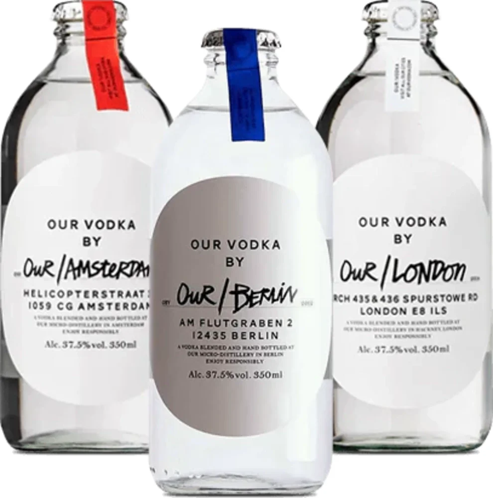 Vodka Our/Vodka Berlin, Amsterdam, London PACK 3 x 0,35 l