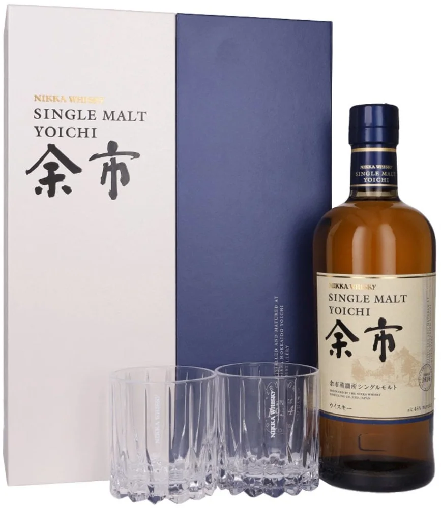 Japanski viski Nikka Yoichi single malt + 2 čaše GB 0,7 l