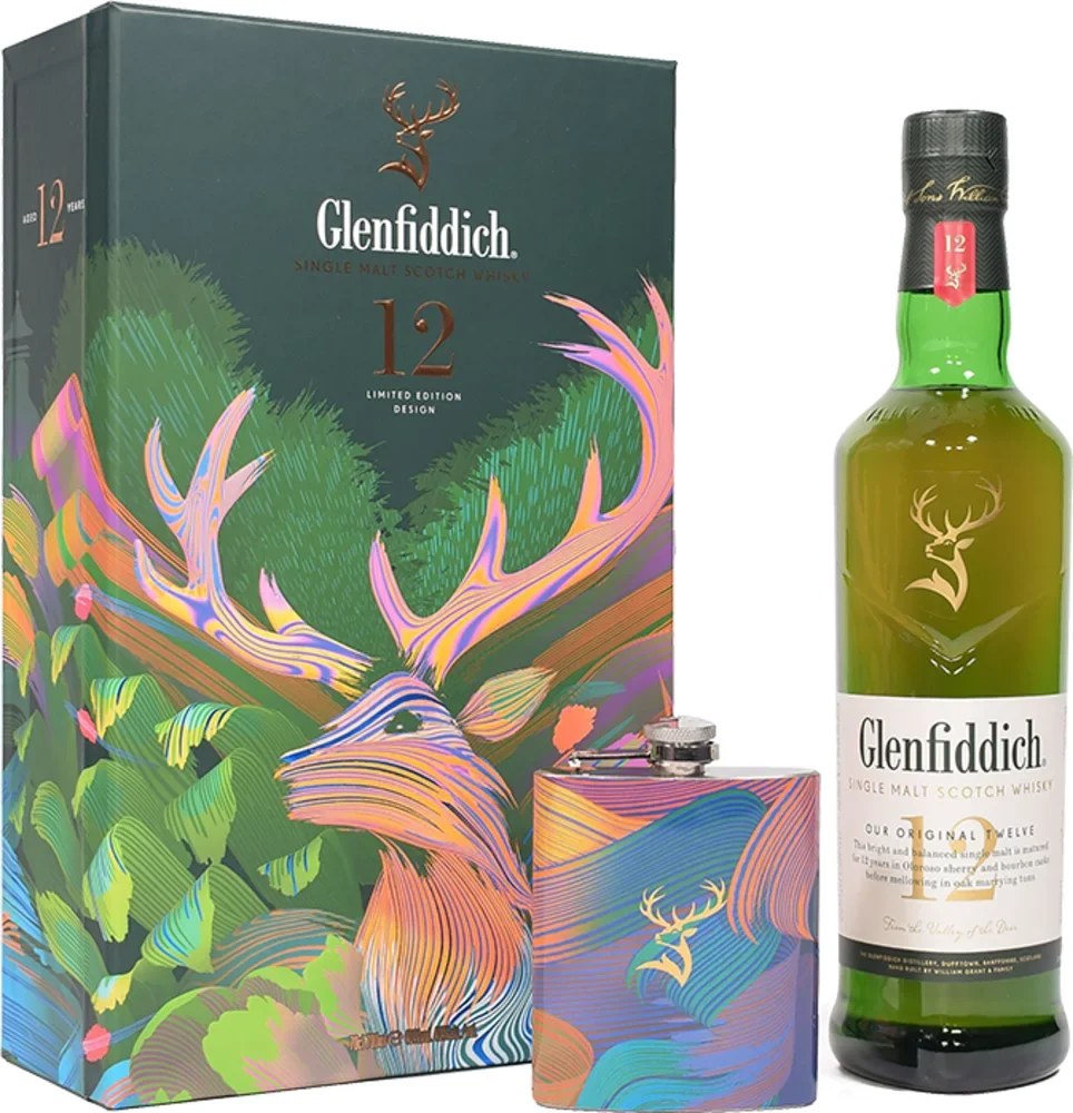 Scotch whisky Glenfiddich 12 yo Hip Flask 0,7 l