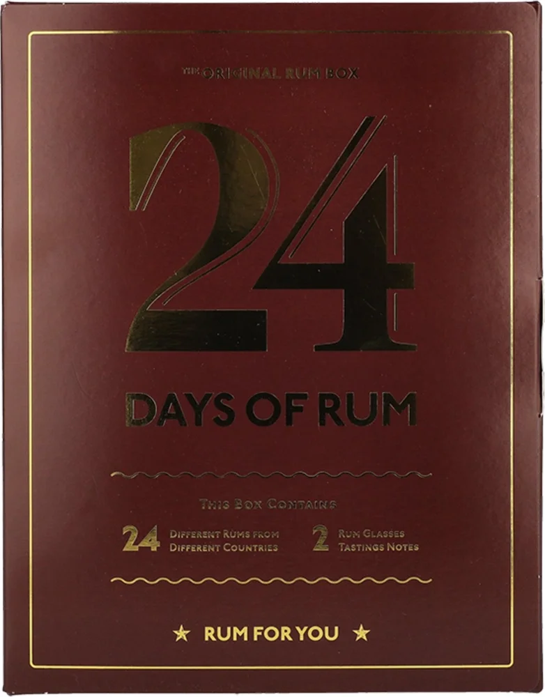 Rum S.B.S 24 DAYS OF RUM The Original RED Rum Box + 2 glasses 24 x 0,02 l