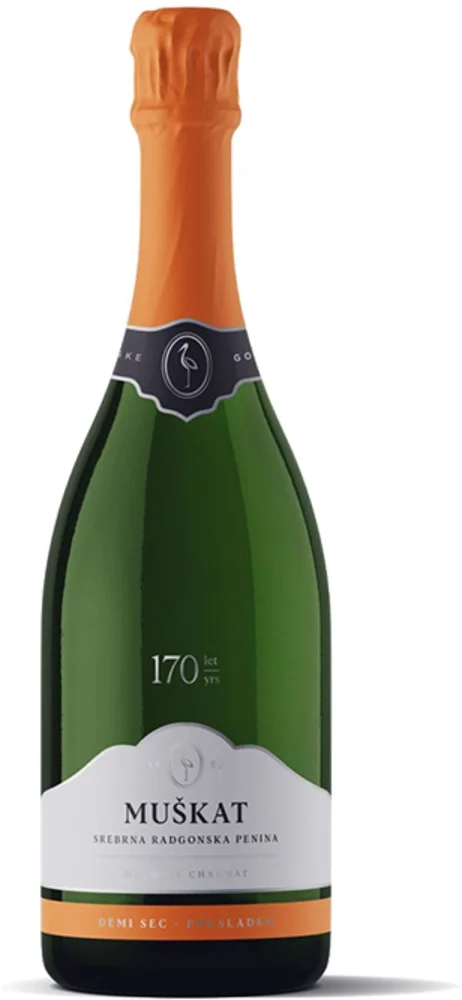 Pjenušavo vino Srebrna Muškat Sec Radgonske gorice 0,75 l