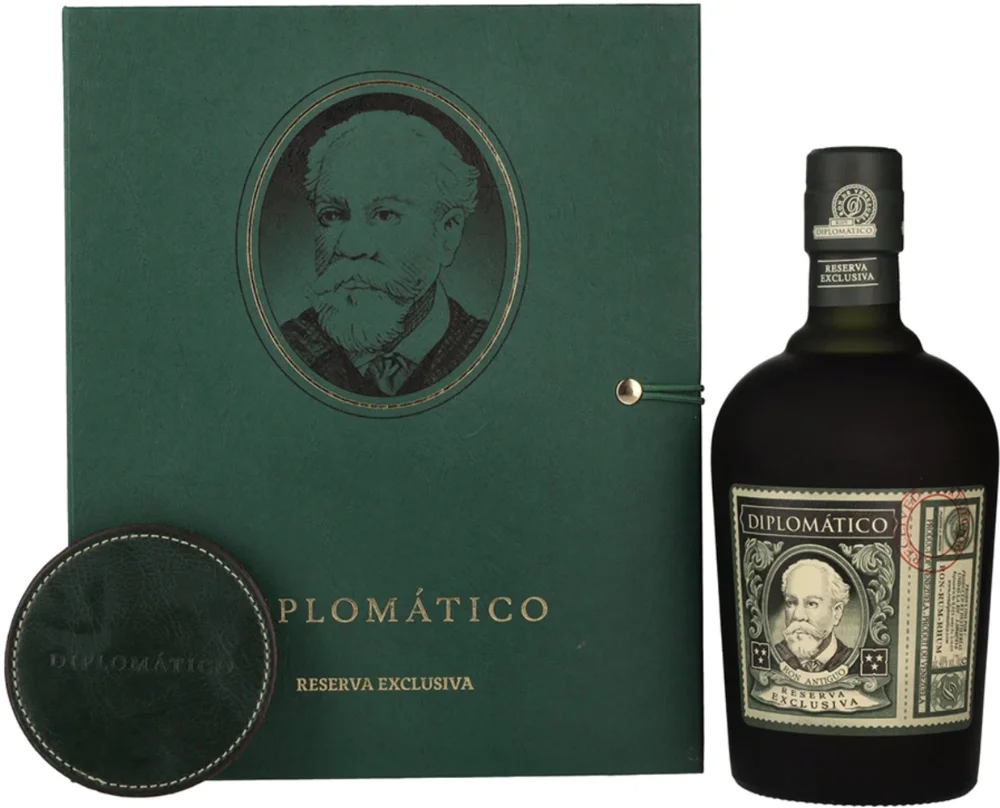 Rum Diplomatico Reserva Exclusiva + Coaster + GB 0,7 l
