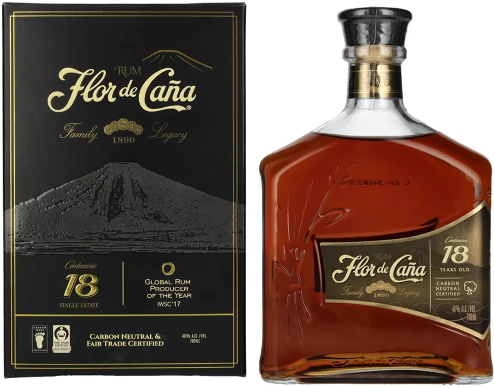 Rum Flor de Cana 18 y + GB 0,7 l