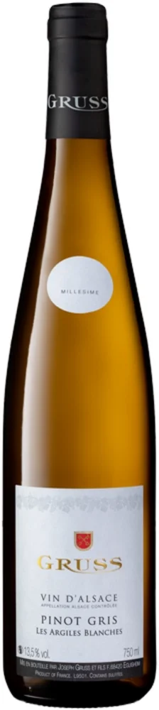 Vino Pinot Gris Les Argiles Blanches Domaine Gruss 0,75 l