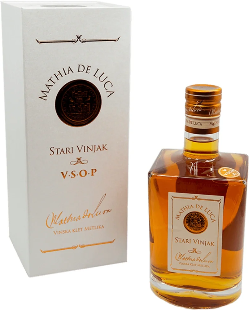 Vinjak Mathia de Luca VSOP VK Metlika + GB 0,7 l