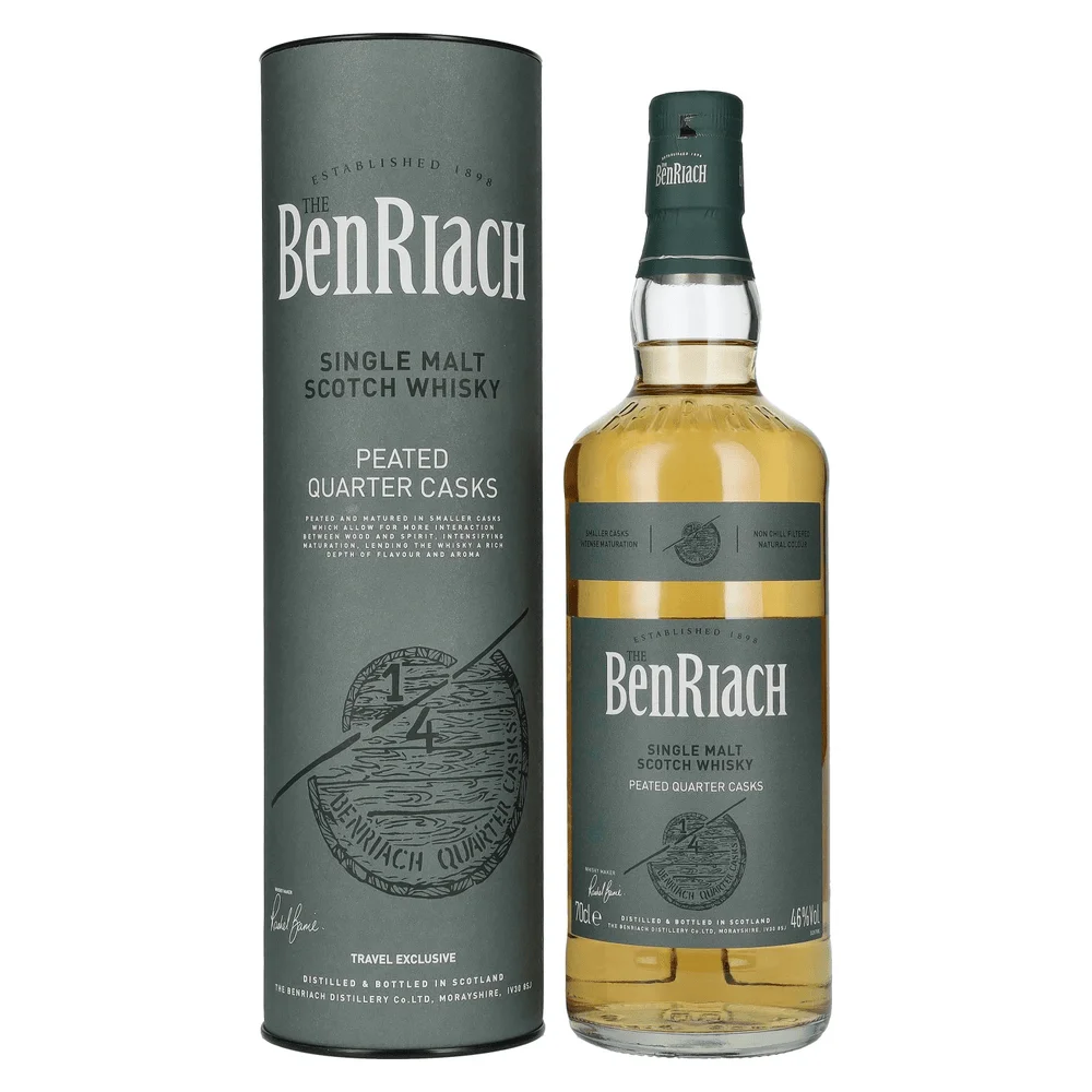 Škotski viski BenRiach PEATED QUARTER CASKS Single Malt + GB 0,7 l