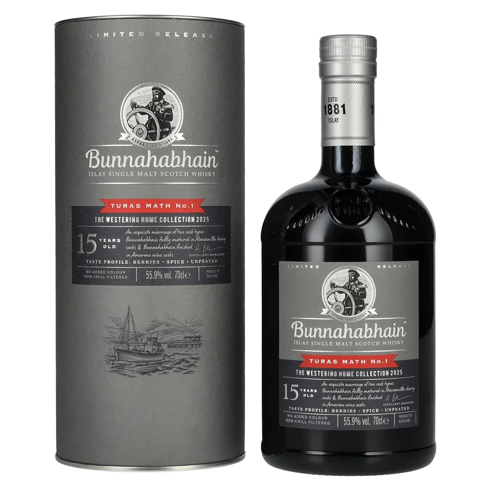 Škotski viski Bunnahabhain 15y TURAS MATH No. 1 The Westering Home Collection Single Malt + GB 0,7 l