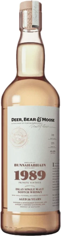 Scotch Whisky Deer, Bear & Moose Bunnahabhain 1989 0,7 l