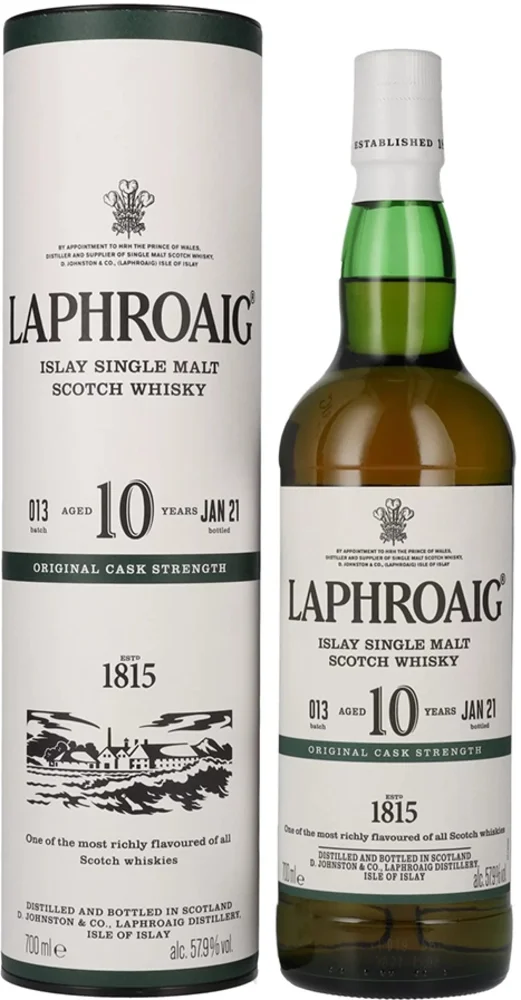 Škotski viski LAPHROAIG 10 Original Cask Strength Batch 13 + GB 0,7 l