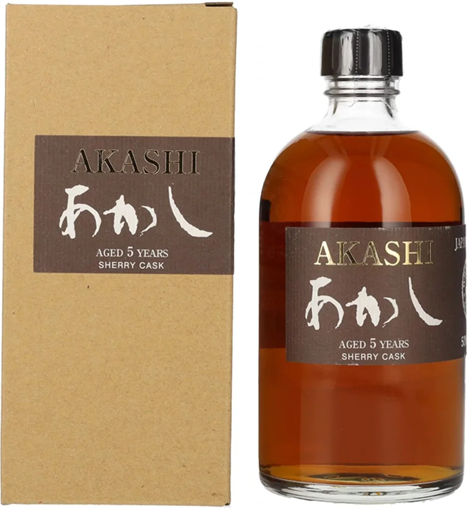 Japanese whisky Akashi 5y Single Malt Sherry cask + GB 0,5 l