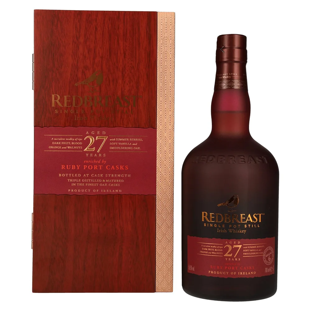 Irish whiskey Redbreast 27Y Ruby Port Cask + GB 0,7 l