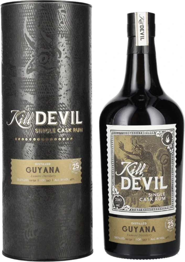 Rum Hunters Laing Kill Devil Guyana 25 Years Old Single Cask Rum 1992 + GB 0,7 l