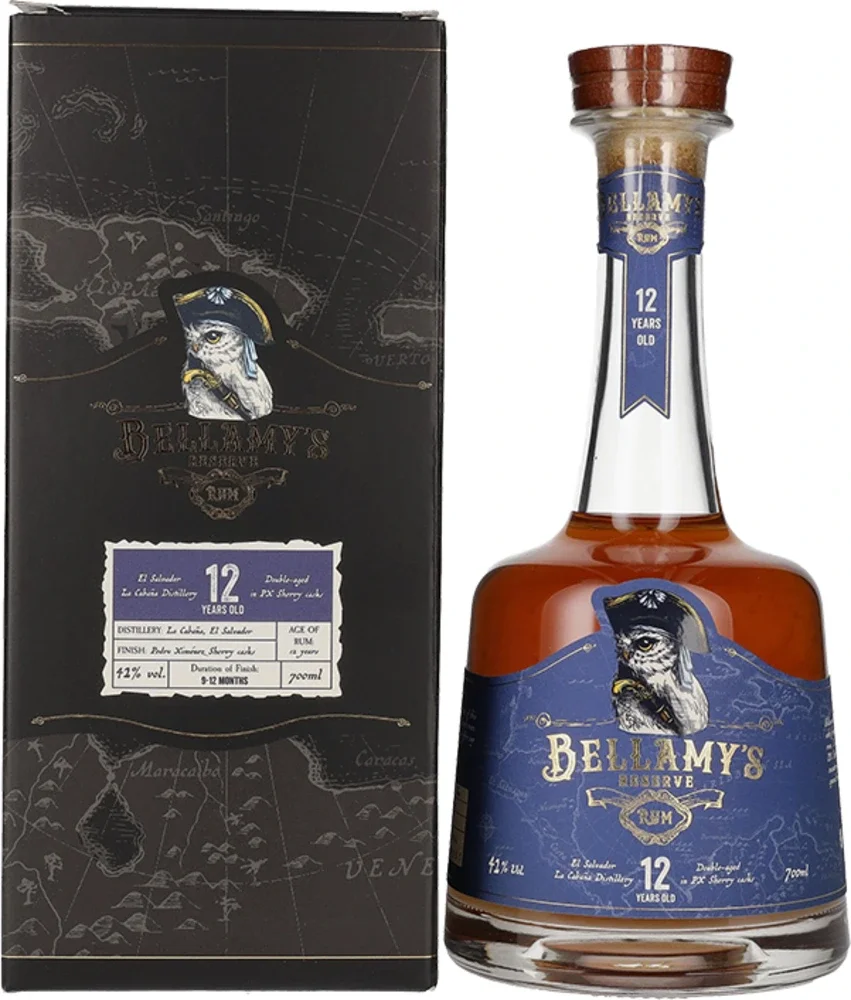 Rum 12 Years Old Reserve Bellamy's + GB 0,7 l