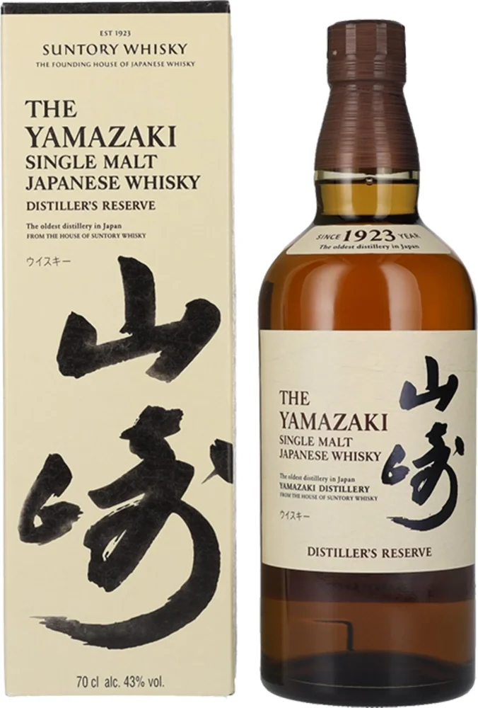 Japanese Whisky The Yamazaki Single Malt Suntory Distiller's reserve + GB 0,7 l