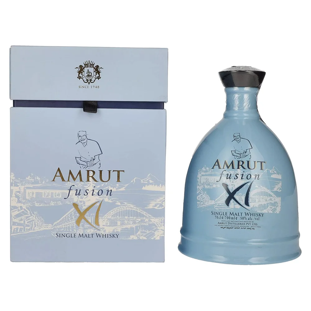 Indijski viski Amrut FUSION XI Single Malt + GB 0,7 l