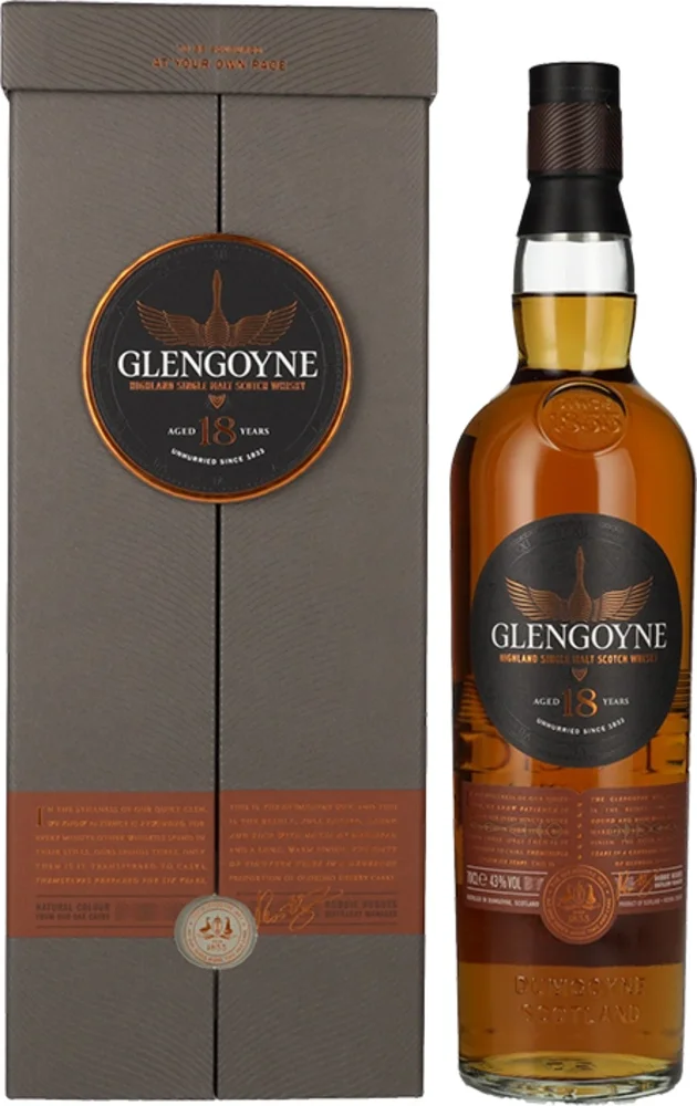 Škotski viski Glengoyne 18 Y.O. + Gb 0,7 l