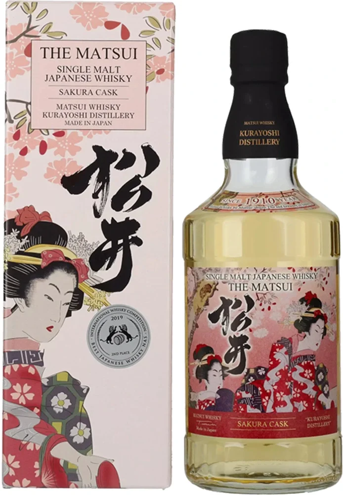 Japanski Whisky Single malt Sakura Cask Matsui + GB 0,7 l
