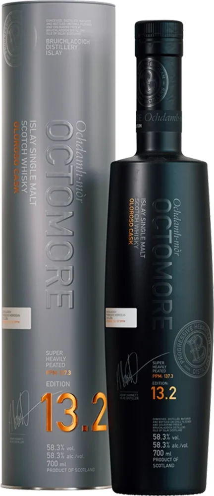 Scotch Whisky Octomore EDITION: 13.2 Super Heavily Peated Oloroso Cask 2022 + GB 0,7 l