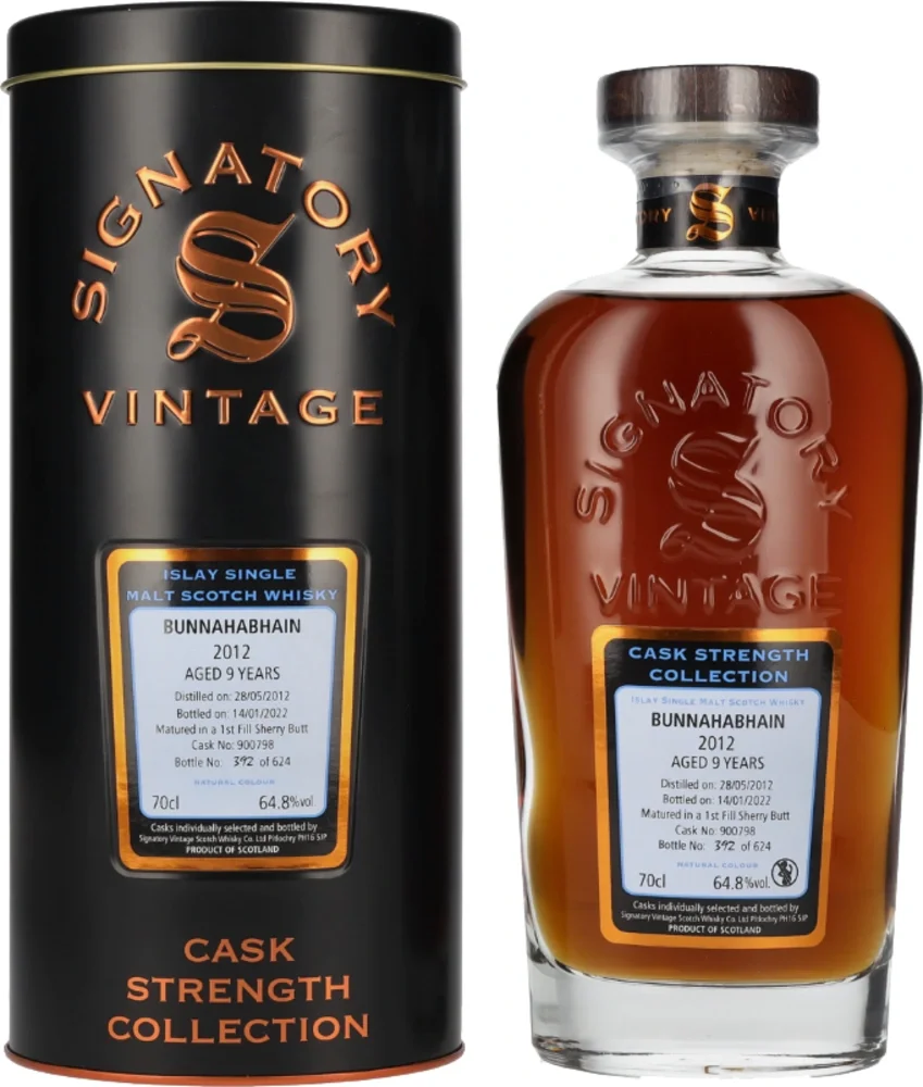 Škotski viski Bunnahabhain Signatory vintage 9 YO 2012 + GB 0,7 l