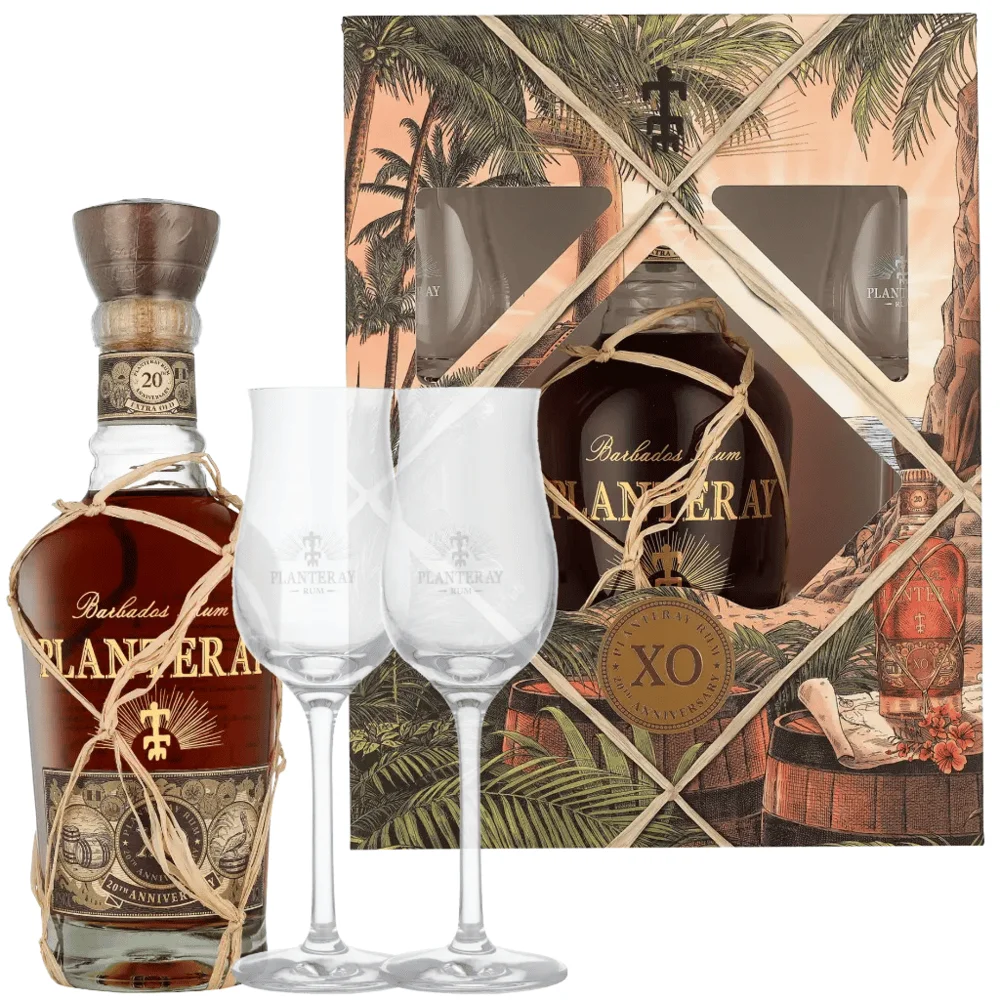 Rum Planteray XO 20Th Anniversary + 2 čaše + GB 0,7 l