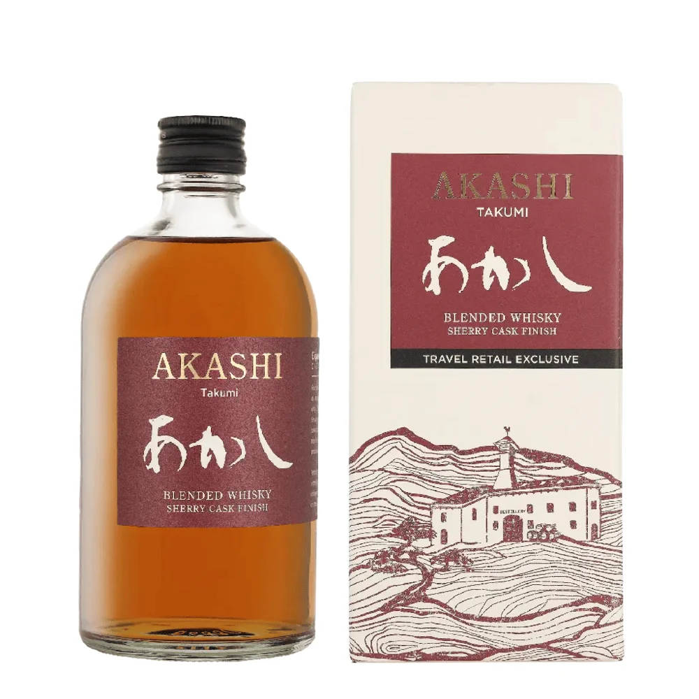 Japanski viski Akashi Takumi Sherry Cask Finish + GB 0,5 l