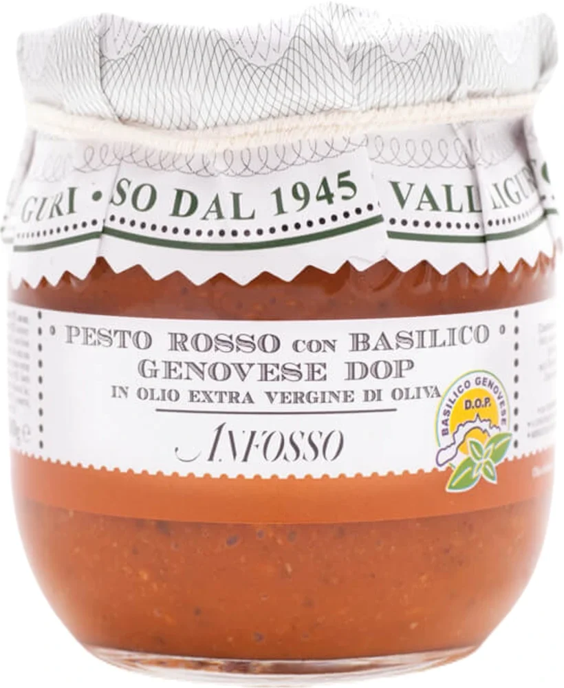 CRVENI PESTO S SUŠENIM RAJČICAMA S EKSTRA DJEVIČANSKIM MASLINOVIM ULJEM OLIO ANFOSSO 180 g
