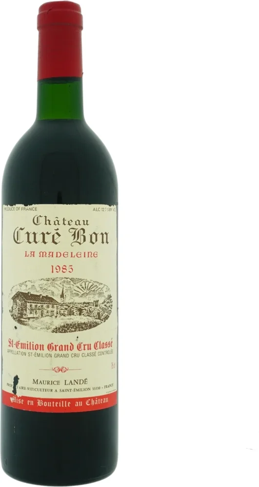 Vino Saint-Emilion Grand Cru 1985 Chateau Cure Bon La Madeleine 0,75 l